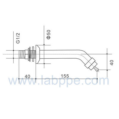 SHA19-Single Way Lab Tap/Faucet,brass,Panel-mounted,touch type faucet