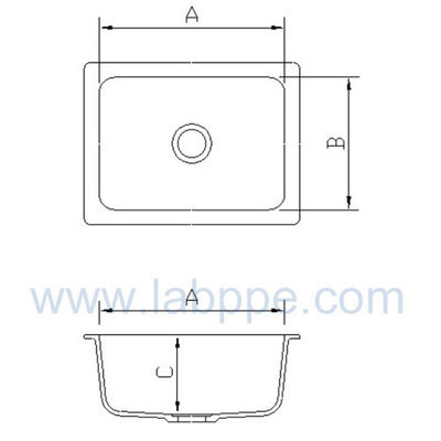 SH450E-Lab Epoxy resin Cup Sink,450*350*250mm