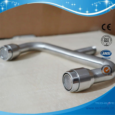 SH786B-Emergency shower & eyewash booth,stainless steel with water/waste tank and curtain door wash booth ss304 ANSI Z