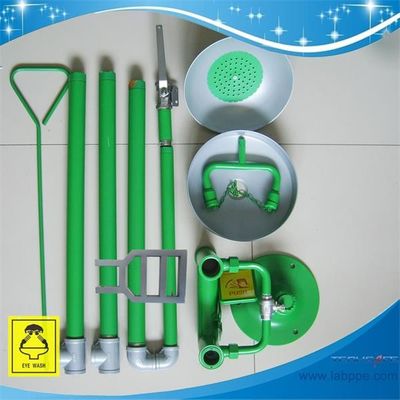 SH712BSG-epoxy powder coating Safety shower & eyewash station,Carbon steel,Green eye wash and emergency shower workplace