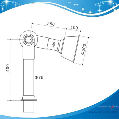 SHP10-Lab Bench Fume Extractor/Exhaust,PP/PVC,joint rigid fume exhaust
