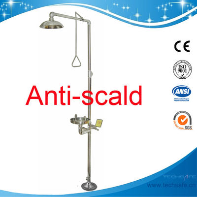 SH712BSHP-A prova de calor PROTECÇÃO DE SCALD Segurança Chuveiro e lavagem de olhos UNIDADE COMBINADA COM VALVA DE MIXAÇÃO TÉRMICA Lavagem de olhos de laboratório